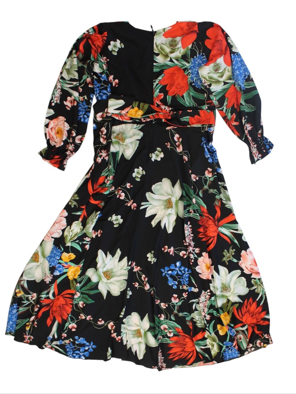 Floral Long Dress with Multicolor Blooms - Picture 2 of 5